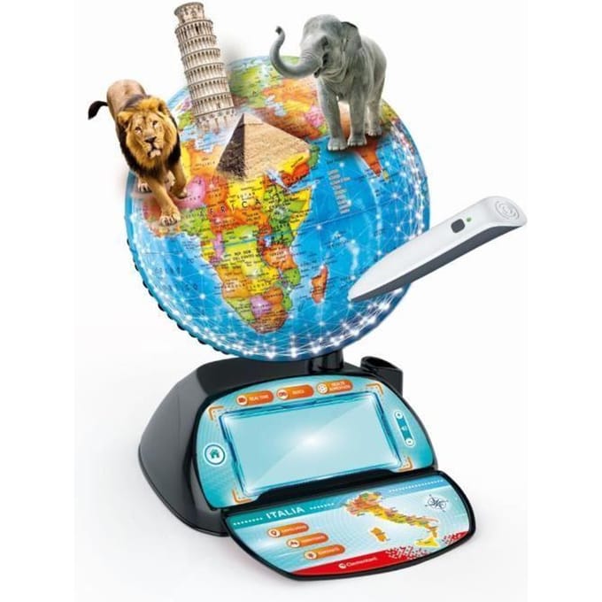 CLEMENTONI - Exploraglobe - Reistijd - 3 spelmodi en 28 activiteiten - Bluetooth-pen
