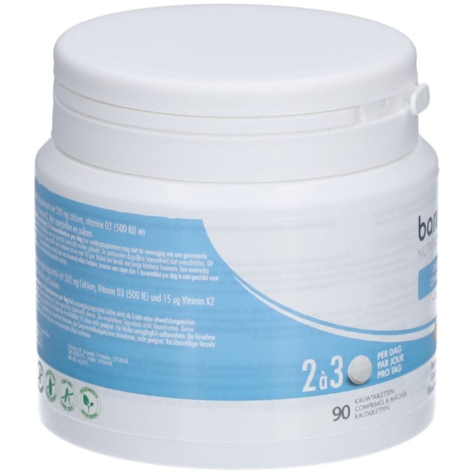 BariNutrics® Calciumcitraat + Vitamine D & K2 Perzik - Mango 90 Kauwtabletten