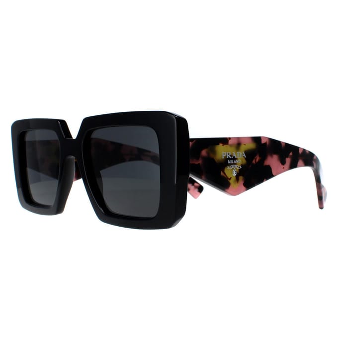 Prada PR23YS 1AB5S0 zwarte donkergrijze zonnebril