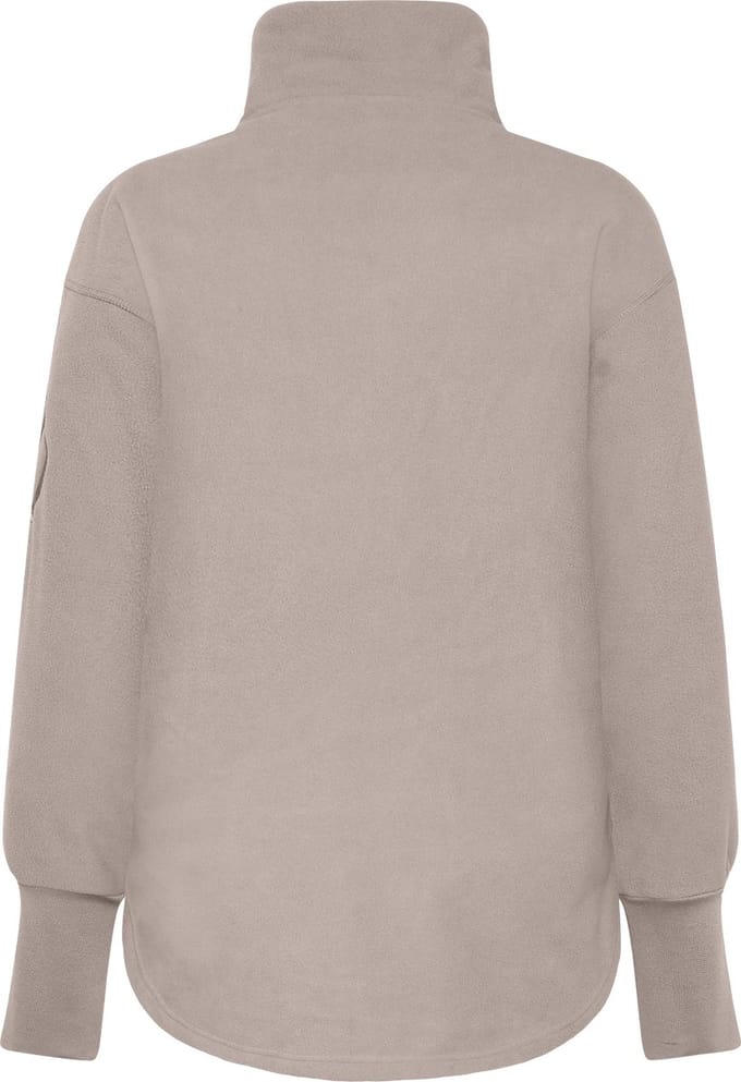 Didriksons Ronja Jumper - Dames Lange rits fleece - Ash Brown