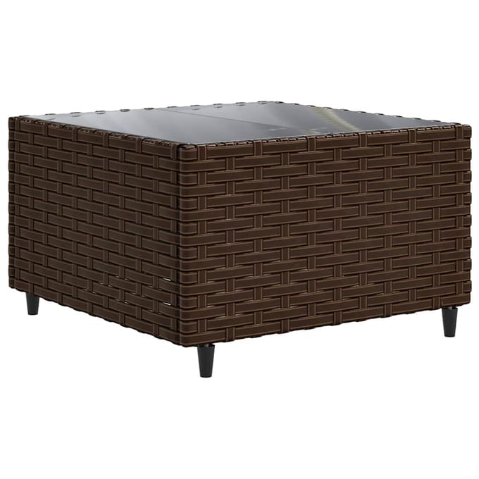vidaXL - 6-delige - Loungeset - met - kussens - poly - rattan - bruin