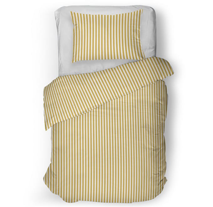 Snoozing Carine Dekbedovertrek - Eenpersoons - 140x200/220 cm - Yellow