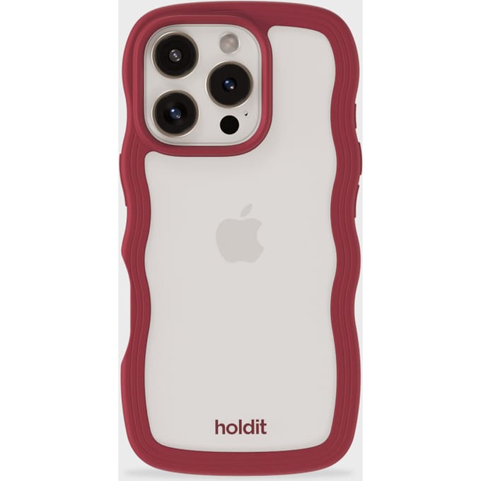 Phone Case Wavy Red Velvet/Transparent iPhone 16 Pro Max
