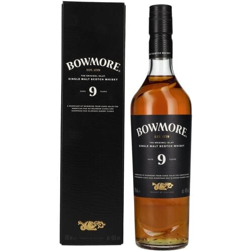 Bowmore 9 Years Old Islay Single Malt Scotch Whisky 40% Vol. 0,7l in geschenkverpakking