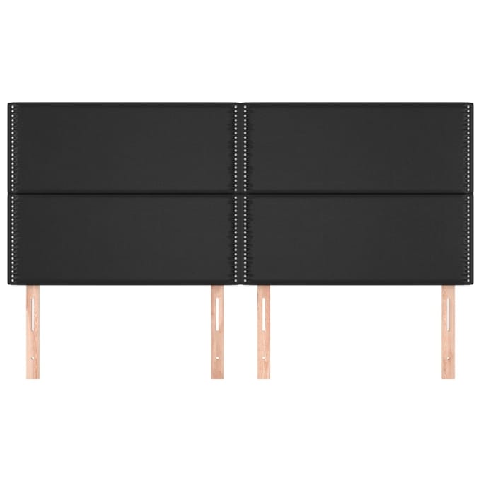 vidaXL - Hoofdbord - zwart - 180x5x118/128 - cm - kunstleer