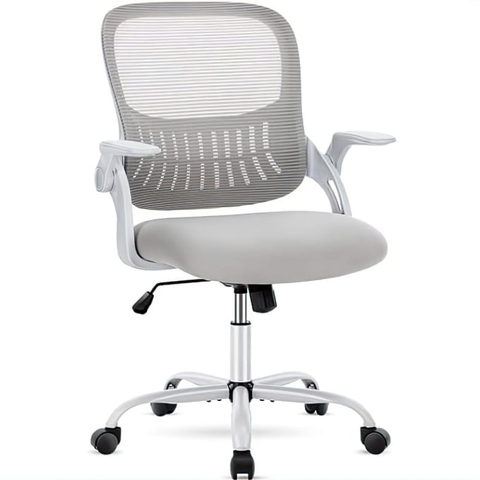 Ergonomische Bureaustoel - Mesh Office Chair - Verstelbare Armleuningen & Hoogte - Computerstoel - 113 kg Draagvermogen