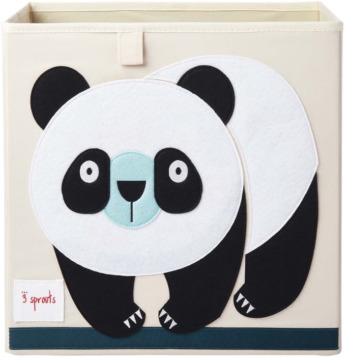 3 Sprouts Storage Box - Black & White Panda