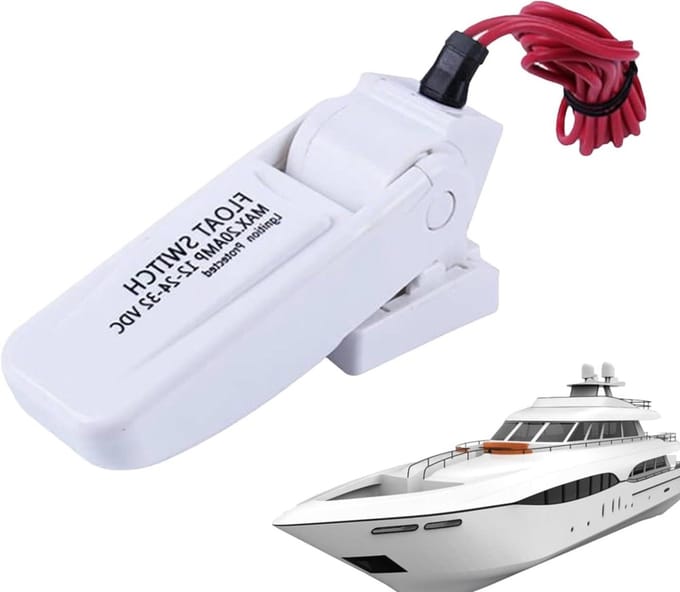 Automatische Lenspomp - Vlotterschakelaar - Waterafvoer Boot - Waterdichte Constructie - 12V - Multicolor