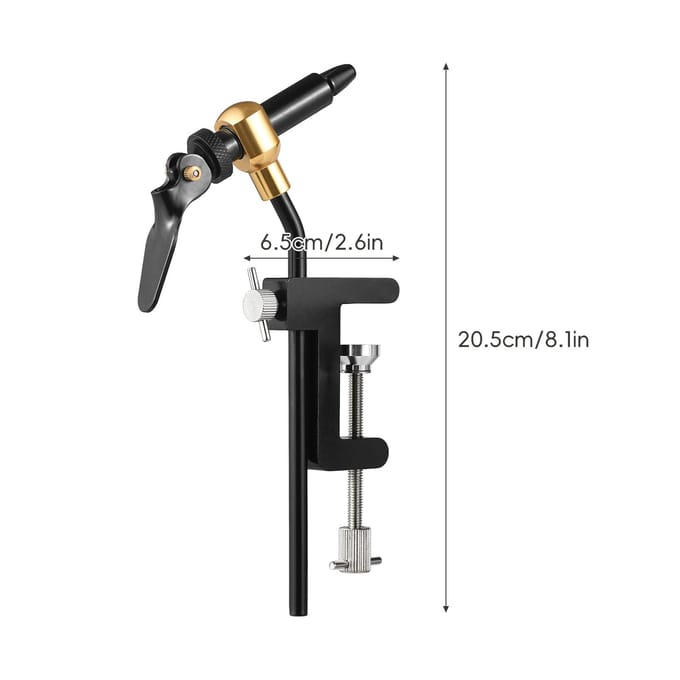 Vliegbindklem Vliegenbindgereedschap DIY Aas Maken Teasers Gereedschap Visaccessoire zwart