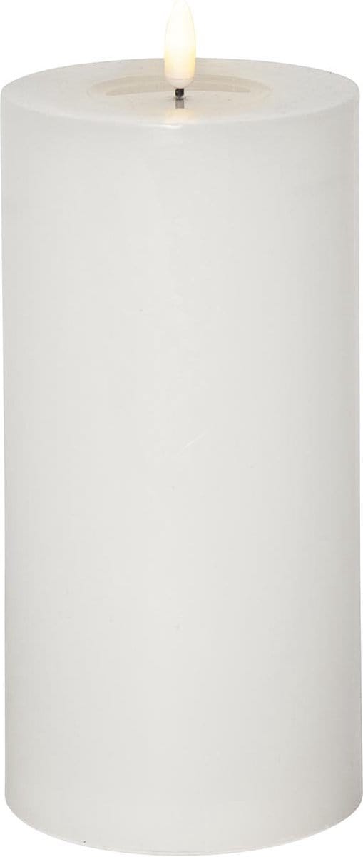 Star Trading kaars Flamme Flow Big, zuilkaars, LED, wit, timer, batterij, warm wit, 22,5 cm