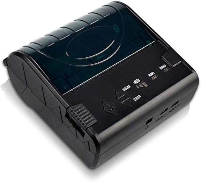 Draadloze Thermische Printer 80mm - Draagbare Mini USB POS Printer voor Android, iOS, PC en Windows - Ideaal voor Kassa en Ontvangsten