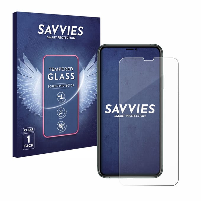 Savvies - Glas Screenprotector voor Apple iPhone 11 Pro Max - Gehard Beschermglas 9H