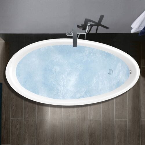 Villeroy & Boch Aveo bathtub 190 x 95 cm, Hydropool Comfort, technology position 1, with Trio drain set UHC194AVE7B1V01