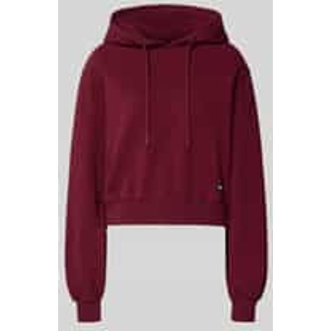 Korte hoodie met logopatch