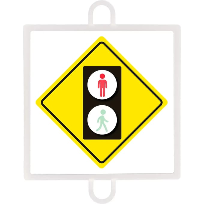Waarschuwingsbord nr. 5 (voetgangersrood)