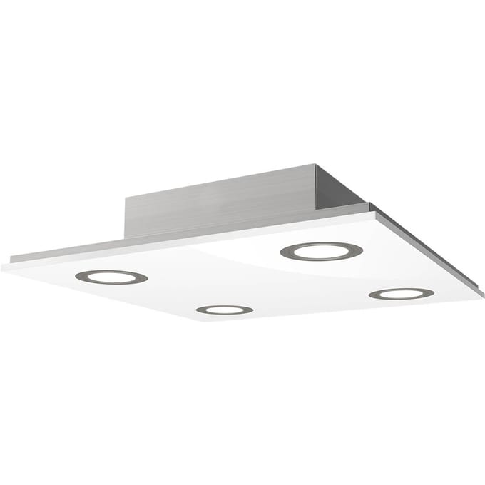 Evotec Vierkante LED-plafondlamp Pano, wit
