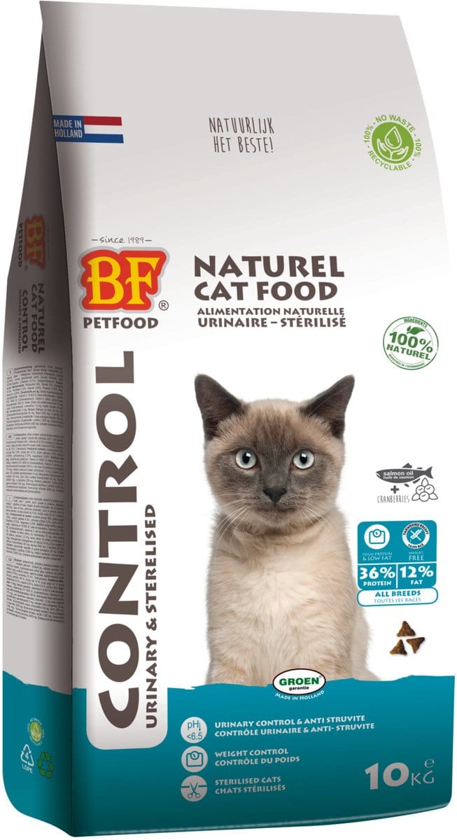 Bf Ncf Control Urinary&Sterilised - Kattenvoer - Kip Zalm Kippenlever 10 kg