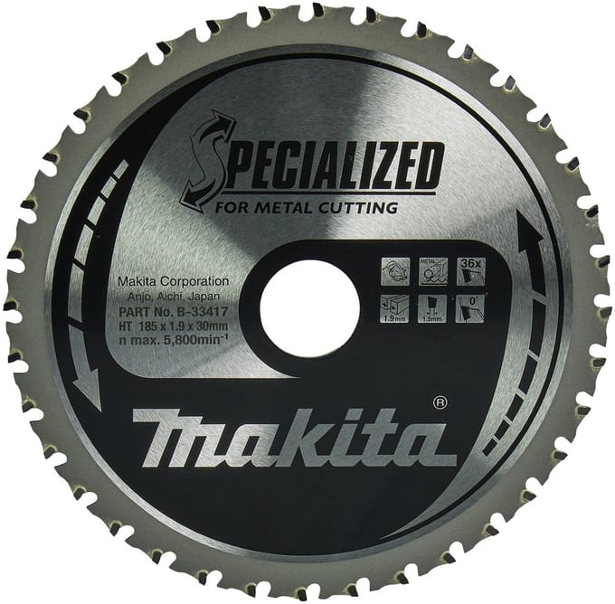 Makita 185 x 30 mm 36-tands Cirkelzaagblad Staal | Specialized - B-33417