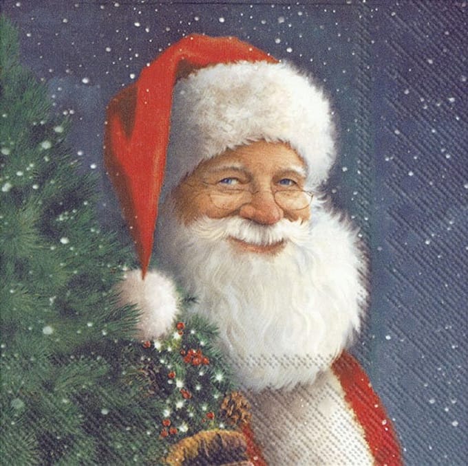 Lunch servetten Santa Is Waiting For x-mas - IHR - 33x33 cm