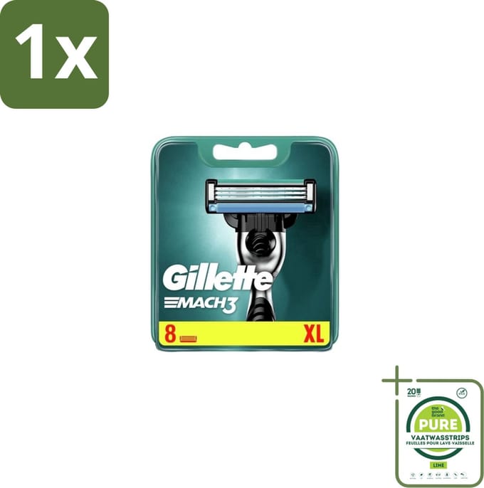 1 x Gillette – Mach3 – Scheermesjes – 8 mesjes - Scheren - Scheermesjes - Comfort - Glad Scheren - Huidbescherming