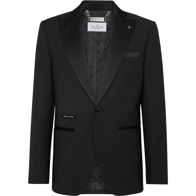 Blazer Met Één Knoop Slim Fit Gothic Plein
