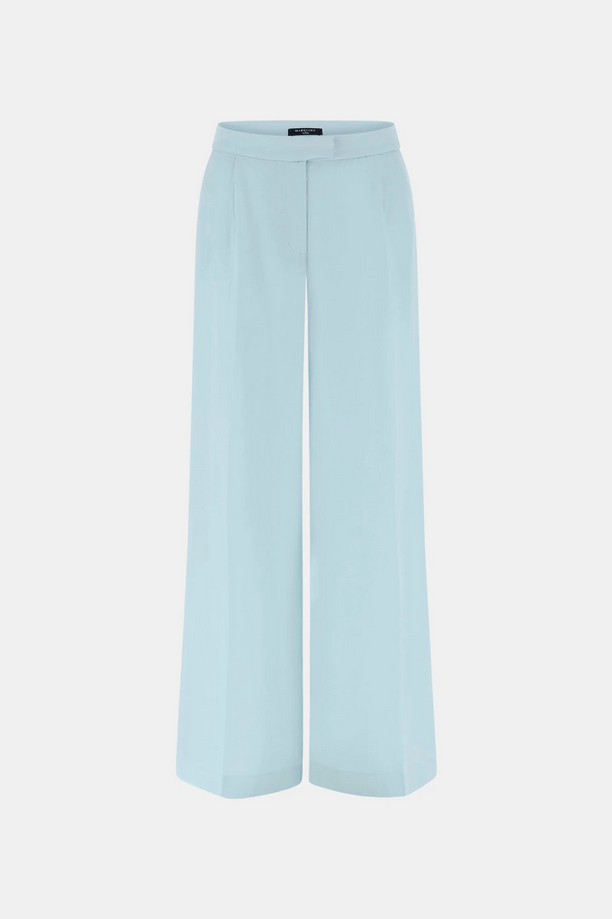 Dames linnen gemengde pantalone blauw