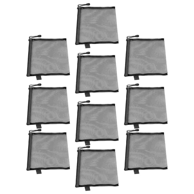 10 STUKS Rits Documenten Etui Waterdicht Scheurbestendig A5 Papierformaat Document Organizer Tas Grijs zwart
