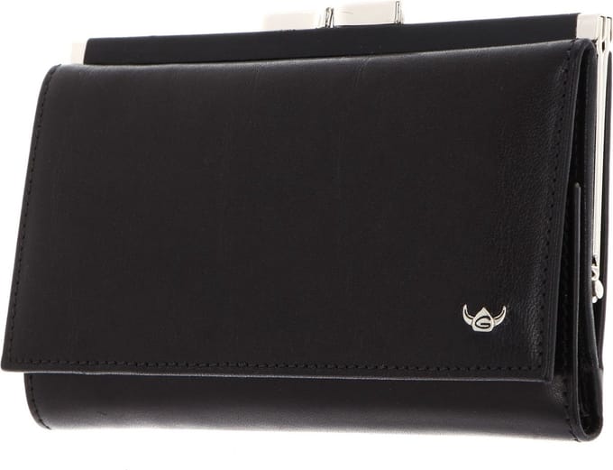 Golden Head Leren portemonnee Colorado RFID Protect Bügelbörse 2157 Schwarz zwart
