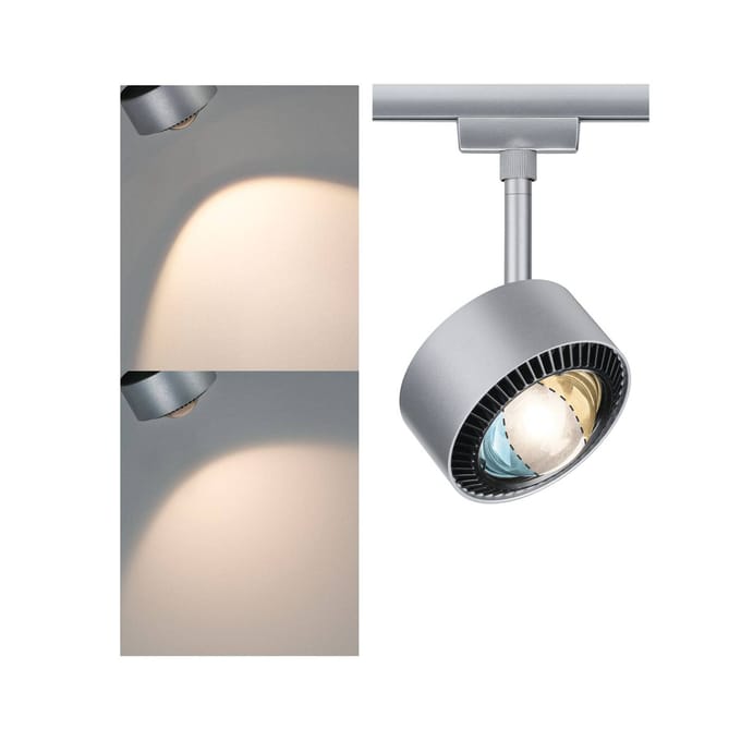 Paulmann URail Aldan LED spot, mat chroom, metaal, CCT
