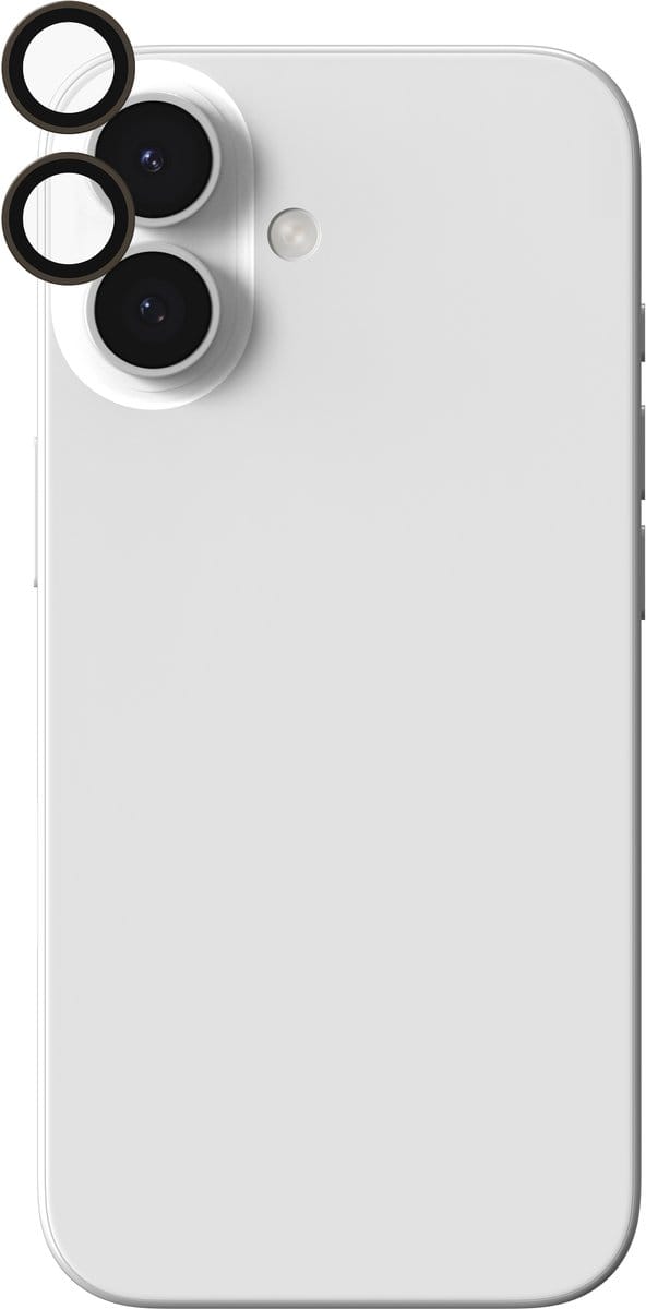 ZAGG Camera Protector Geschikt voor iPhone 17 / 16 / 16 Plus - Glass Elite Camera Rings - Tempered Glass - Beige