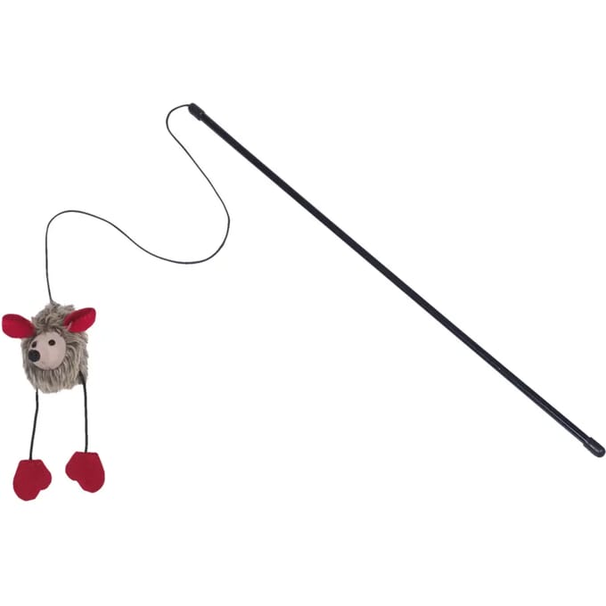 Kattenhengel met pluche klinkende muis Nobby Pet