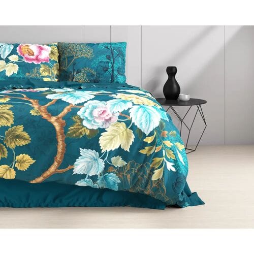 Dreamhouse Dekbedovertrek Chanda Blauw - Eenpersoons 140 x 200/220 cm + 1 kussensloop