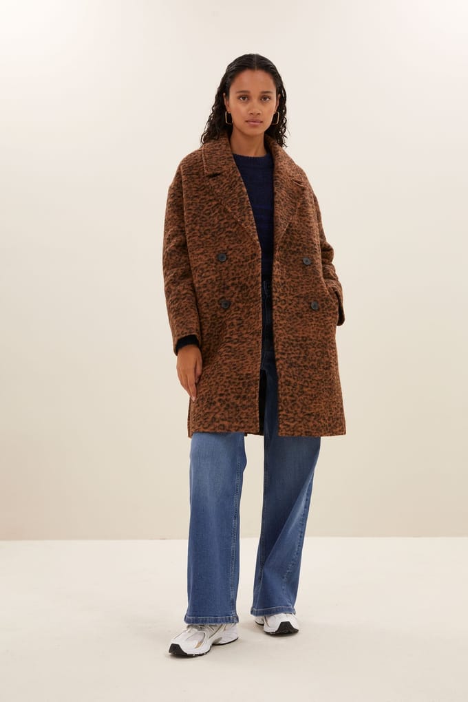 By-Bar Dore Leo Coat Leopard Größe: M | Winterjacken Outlet | Damen