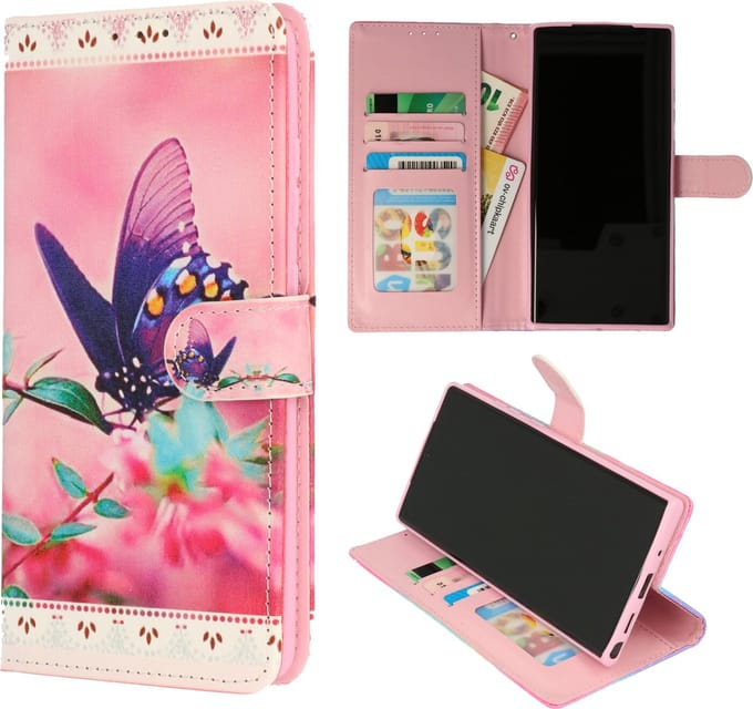 Casemania Hoesje Geschikt voor Samsung Galaxy A55 - Vlinder - Portemonnee Book Case