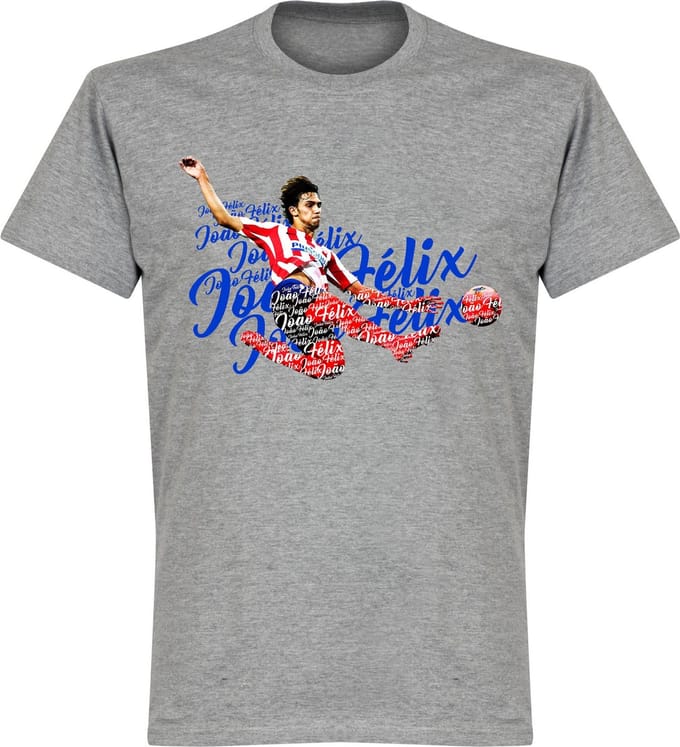 Joao Felix Script T-Shirt - Grijs - L