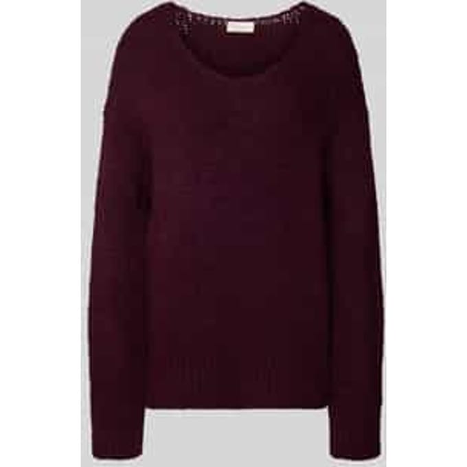 Loose fit gebreide pullover met mix van wol en alpaca