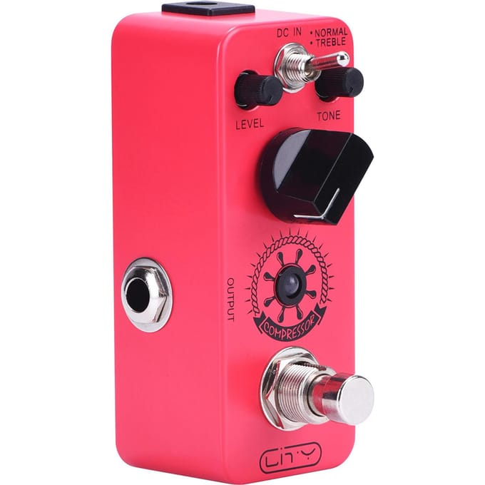 Lity Compressor Gitaarpedaal Mini Compressor Effectpedaal Ultimate Comp 2 Modi Compressie-effect rood