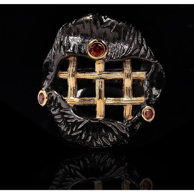 Creatieve Geometrische Lijnen Verstrengeld Tweekleurige Ring Ring Ring Damesring No. 10 black