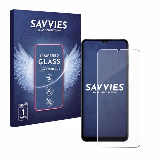 Savvies - Glas Screenprotector voor Samsung Galaxy A12 - Gehard Beschermglas 9H