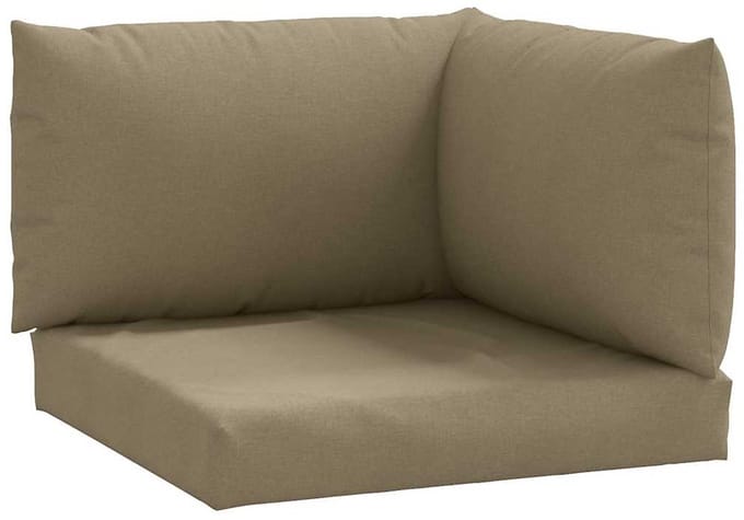 vidaXL - Palletkussens - 3 - st - stof - gemêleerd - taupe