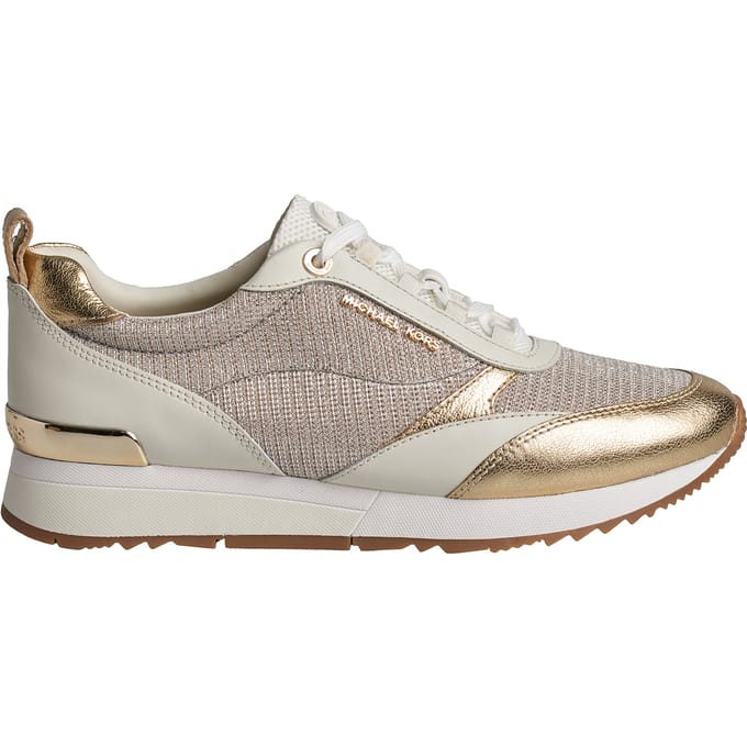 Allie Stride Vrouwenleer en Mesh Sparkly Chain Sneakers 43S2ALFS3D