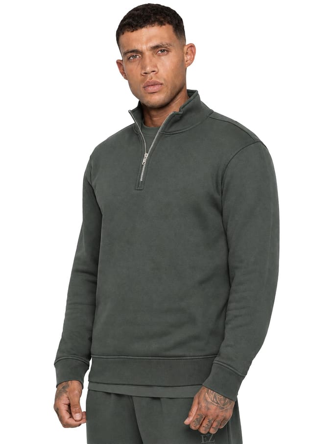 Enzo Milano | Heren Half Zip Sweatshirt