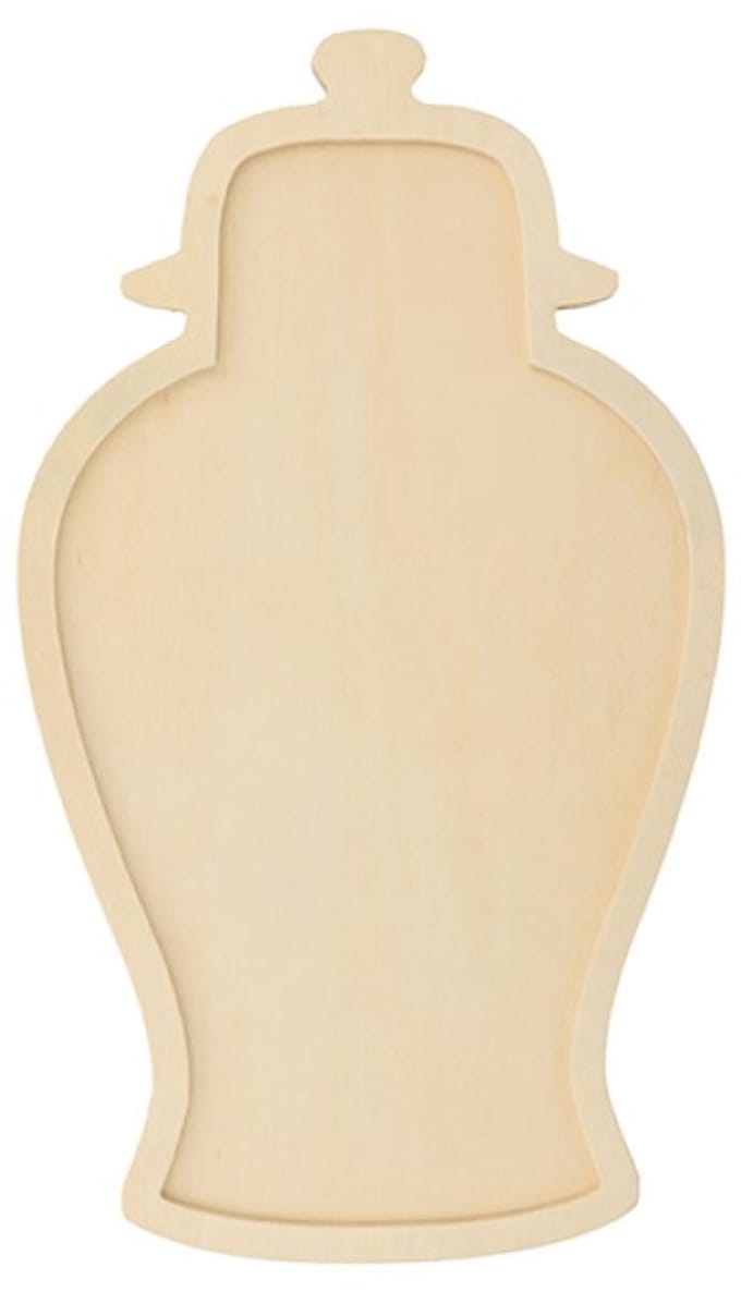 Houten vaas silhouet 17x30 cm - Artemio