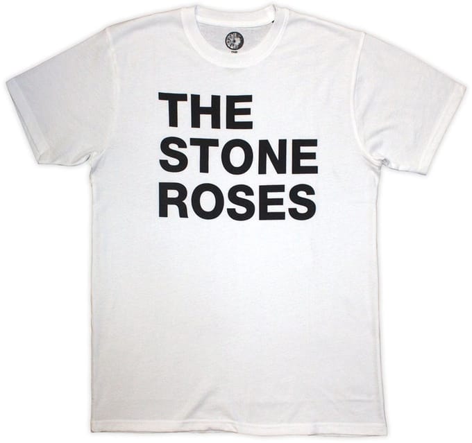 The Stone Roses - Left Justified Text Heren Tshirt - S - Wit