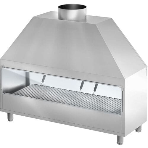 GGM Gastro Edelstahl Holzkohlegrill - 1500mm Zilver