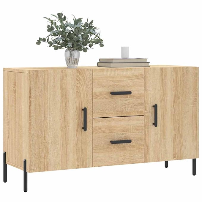 vidaXL - Dressoir - 100x36x60 - cm - bewerkt - hout - sonoma - eikenkleurig