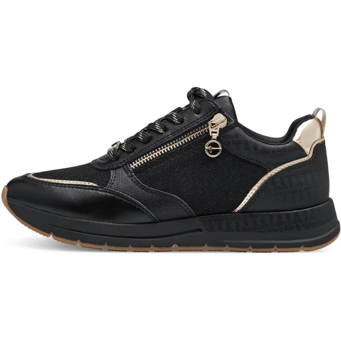 Tamaris Sneakers zwart Textiel
