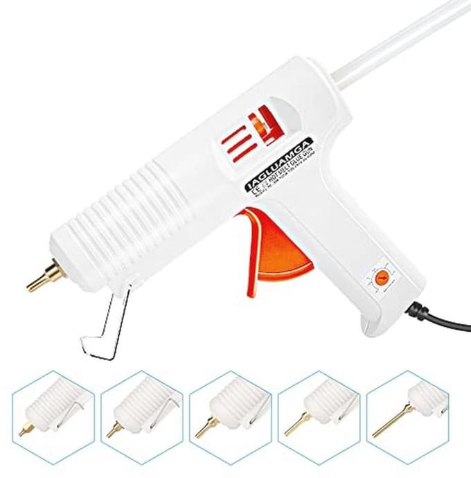 Lijmpistool met opwarmfunctie en 10 lijmstiften voor knutselprojecten