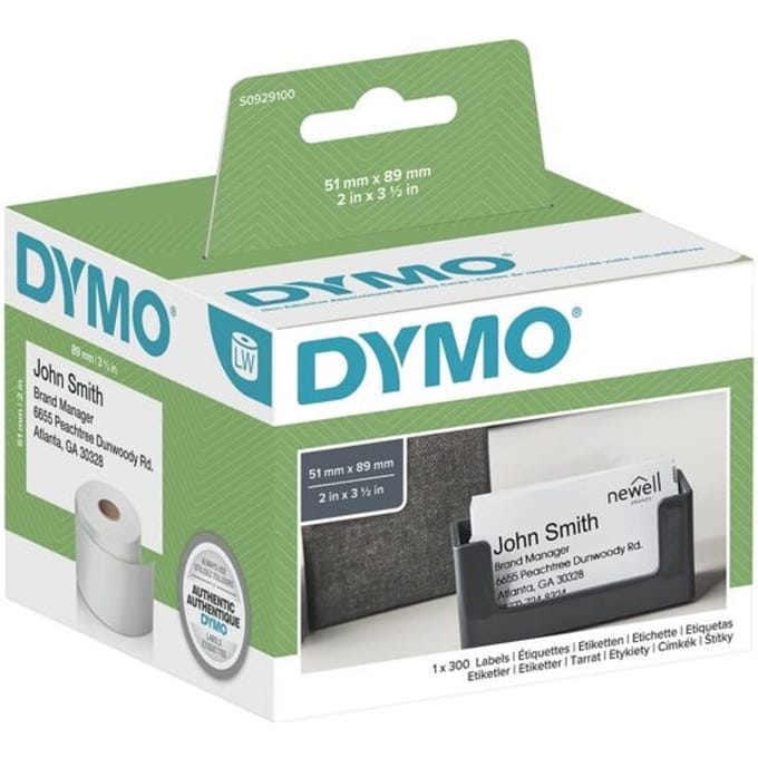 DYMO originele LabelWriter Afspraak-/naambadgekaartjes (niet-zelfklevend) | 51 mm x 89 mm | 300 labels | voor LabelWriter-labelmakers