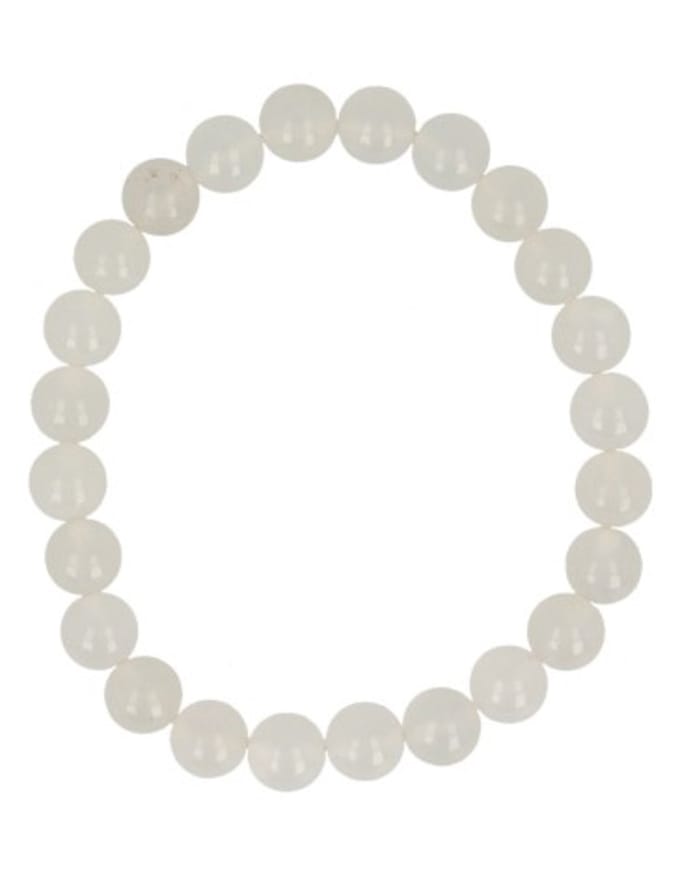 Jade wit kralenarmband 8 mm